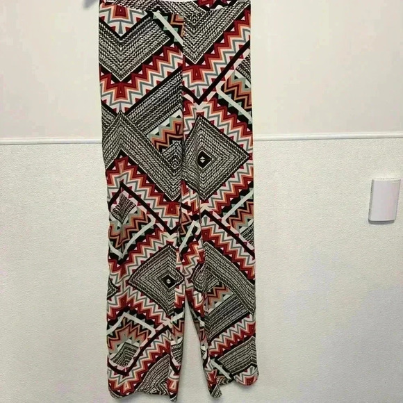 Stoosh Pants - Stoosh Boho Palazzo Wide Leg Pants / Woman’s Small / Multicolored